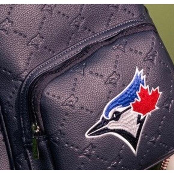 MLB Toronto Blue Jays Navy Fashion Backpack *New w/ Tags* Officially Licensed - Picture 3 of 4